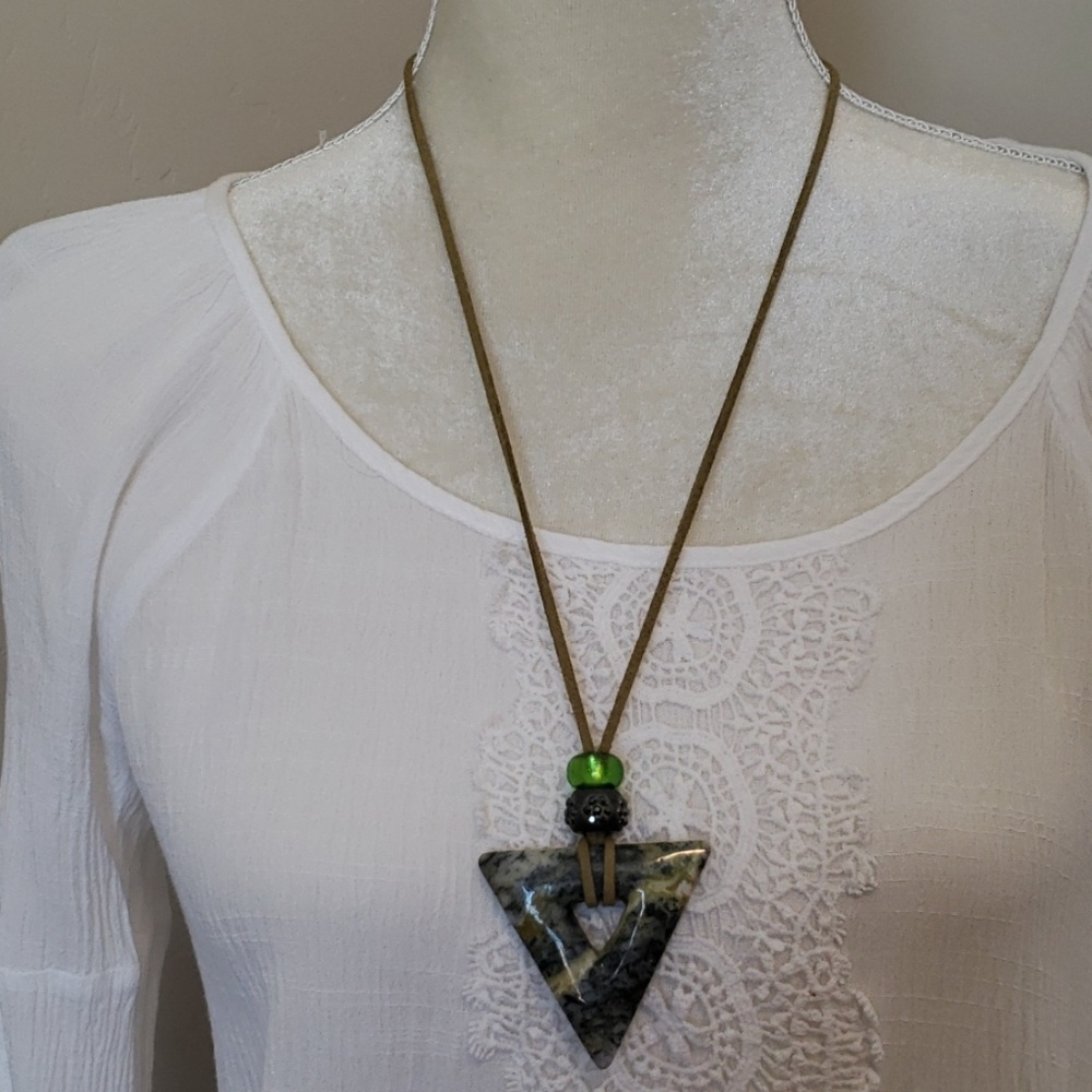 All natural stone pendant